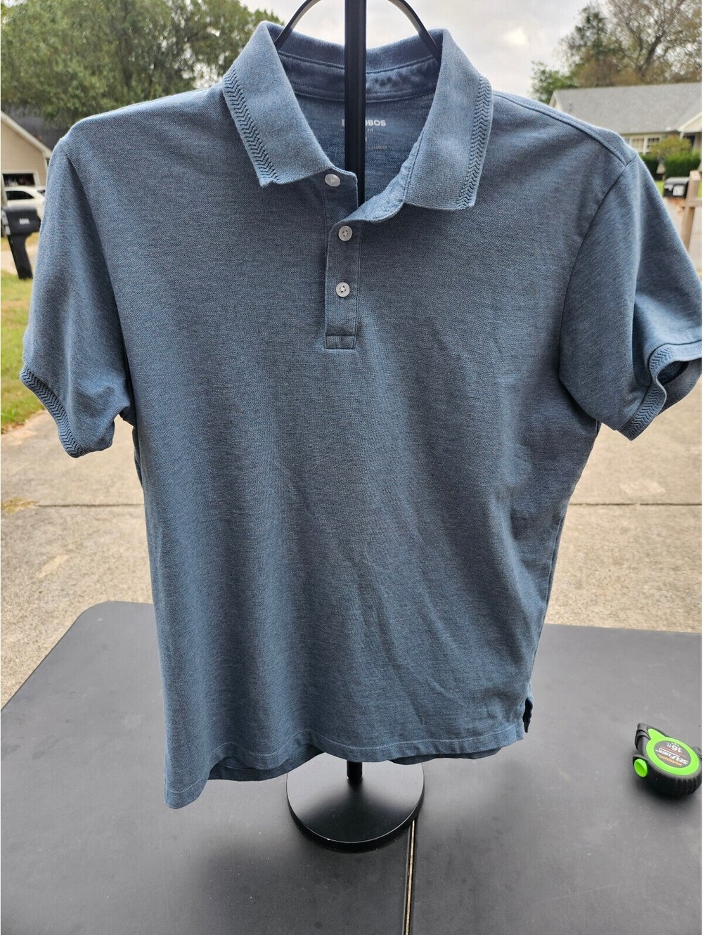 Men's Bonobos Blue Polo Short Sleeve Shirt Size Medium Slim Fit